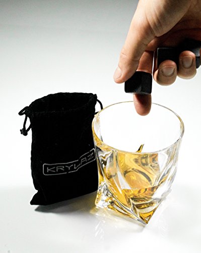 Whiskey-Stones-Gift-for-Men-Scotch-Whiskey-Stones-Set-Premium-Bar-Accessories-with-9-Chilling-Rocks-instead-ice-cubes-Does-Not-Dilute-Your-Drink-Wooden-Box-Set-Velvet-Carrying-Bag-Ice-Tongs-0-3